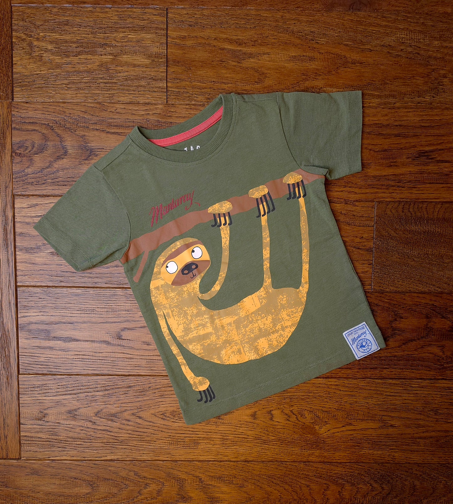 Mantaray Sloth T-Shirt 2-3 Years.