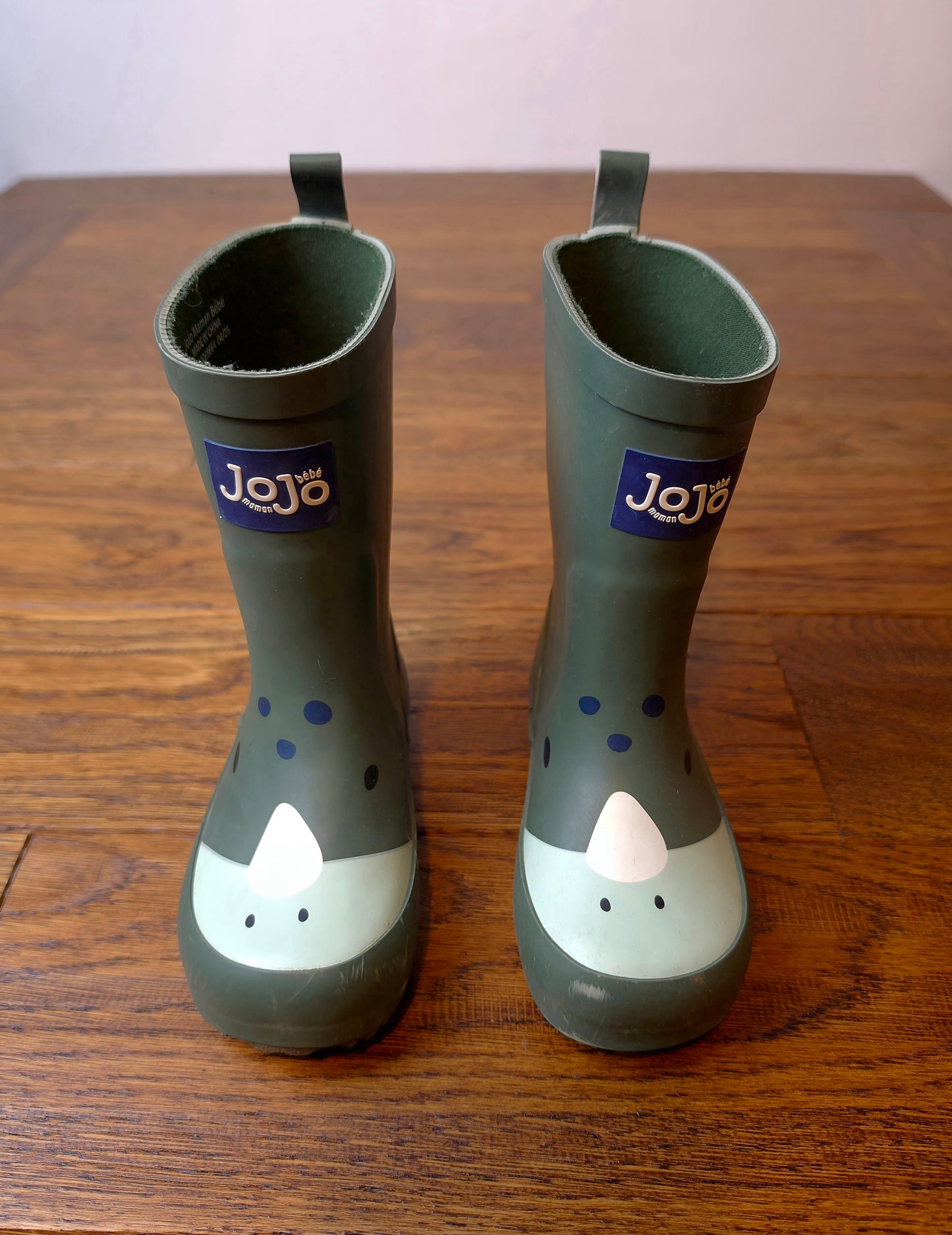 Jojo Maman Dinosaur Welly Boots UK 6 Infant.