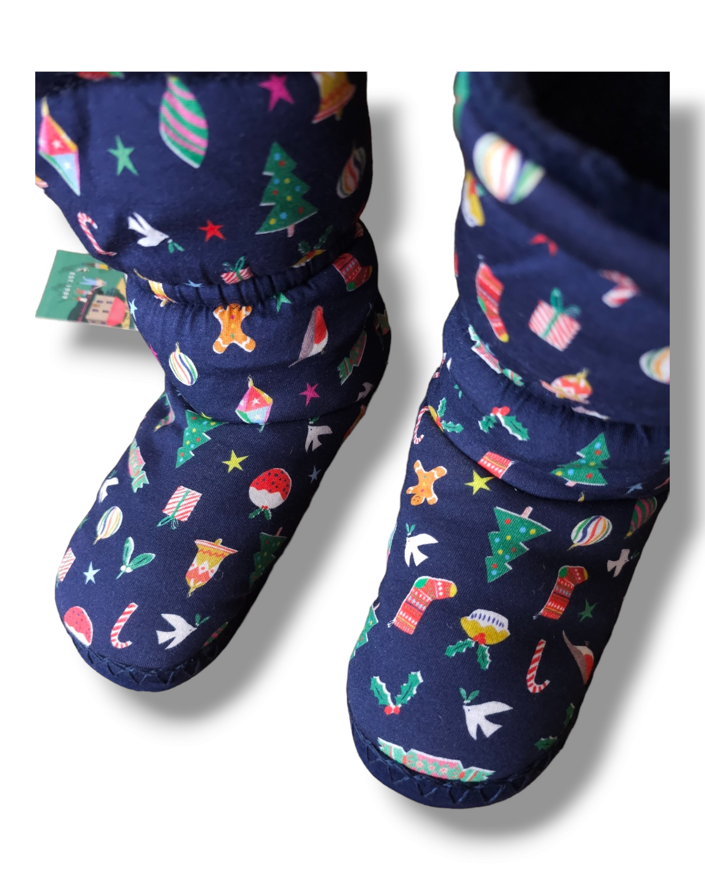 Joules Fleece Lined Christmas Slippers UK 8-9 Infant, UK 10-11 Junior, UK 12-13 Junior, UK 1-2 Junior