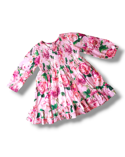 Monsoon Rose Flower Dress 6-9 Months