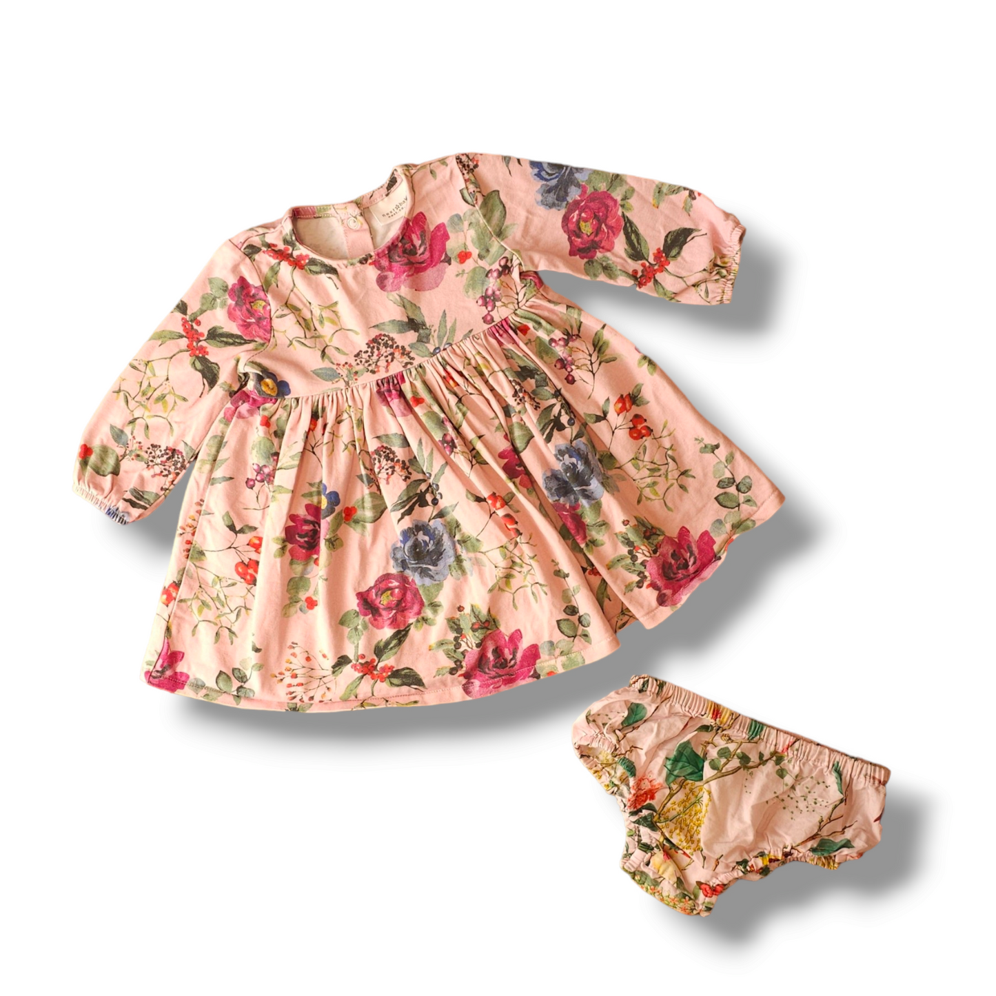 Next Floral Dress With Matching Bloomers 0-3 Months