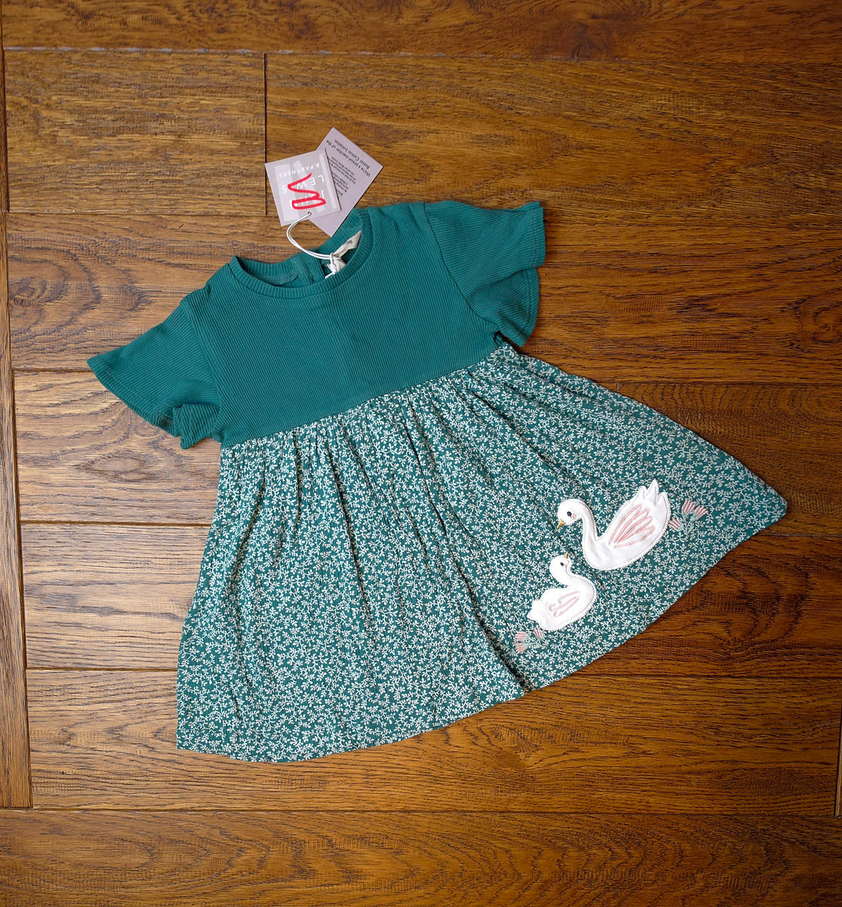 John Lewis Swan Dress 6-9 Months.