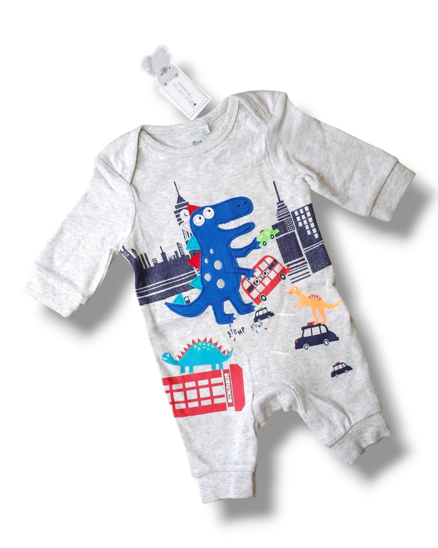 BlueZoo London Dinosaur Romper Newborn